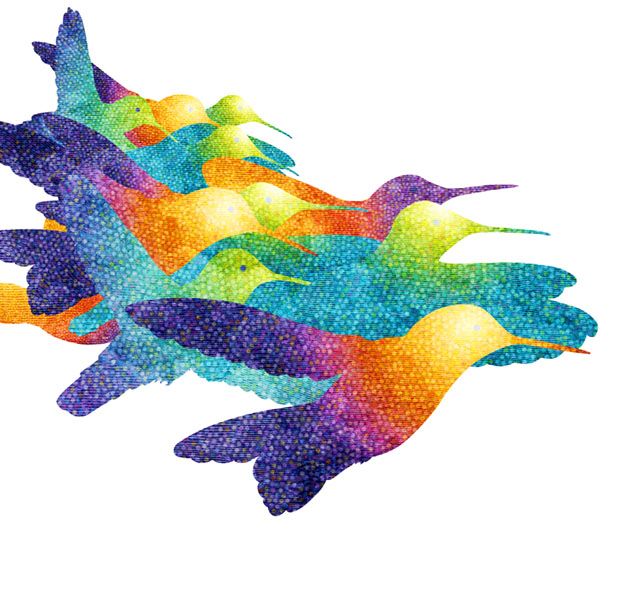 Rick Allen: Hummingbirds, Inuit Style
