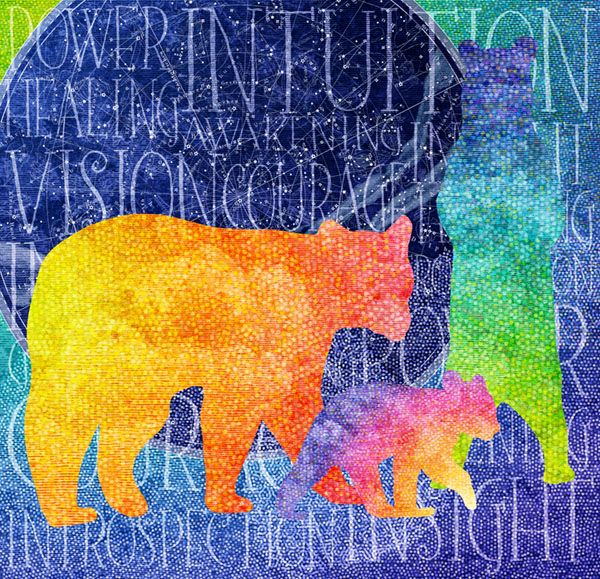 Rick Allen: Bear Totem with Words