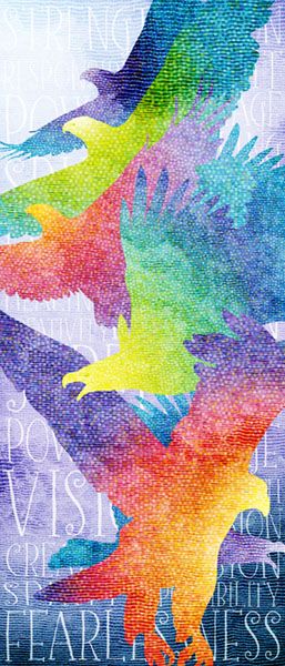 Rick Allen: Eagle Totem with Words